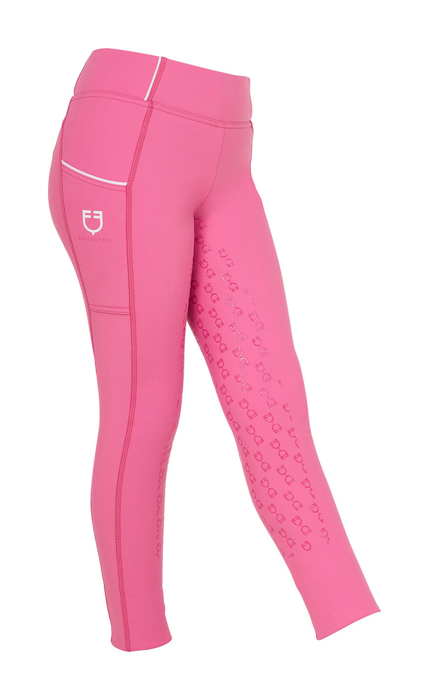 Legging de menina Equestro forrado em polar Rosa castelo