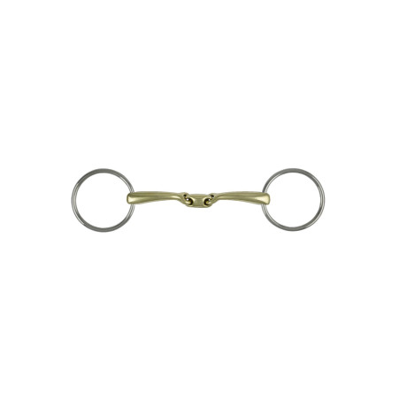 Morso de dupla rótula em aço inoxidável Umbria Equitazione modelo 1257