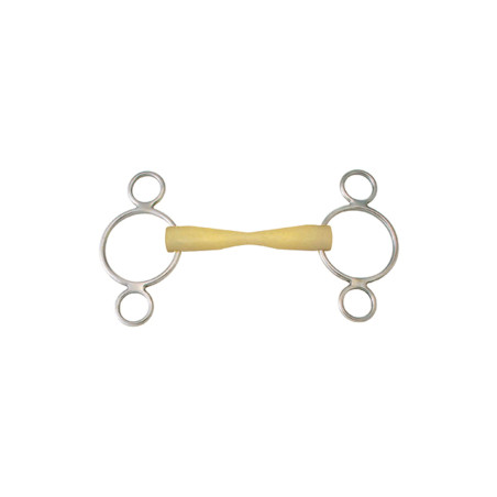 Bridão Happy Mouth gag de 3 argolas com canão afilado