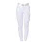 Calça de equitação feminina Equestro com grip nos joelhos de cintura alta - Branco