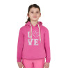 Sweatshirt com capuz para menina Equestro Winter Love - Rosa castelo