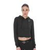 Cropped hoodie feminino Equestro - Preto
