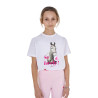 T-shirt menina Equestro So Lovely em algodão de mangas curtas - Branco