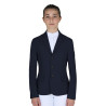 Casaco de concurso infantil Equestro corte slim três botões - Blazer marinho