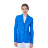 Casaco de competição feminino Equestro x FISE três botões - Azul da Savoia