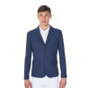 Casaco de competição masculino Equestro x FISE de três botões - Blazer marinho