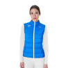 Colete feminino sem mangas Equestro x FISE corte slim - Azul da Savoia