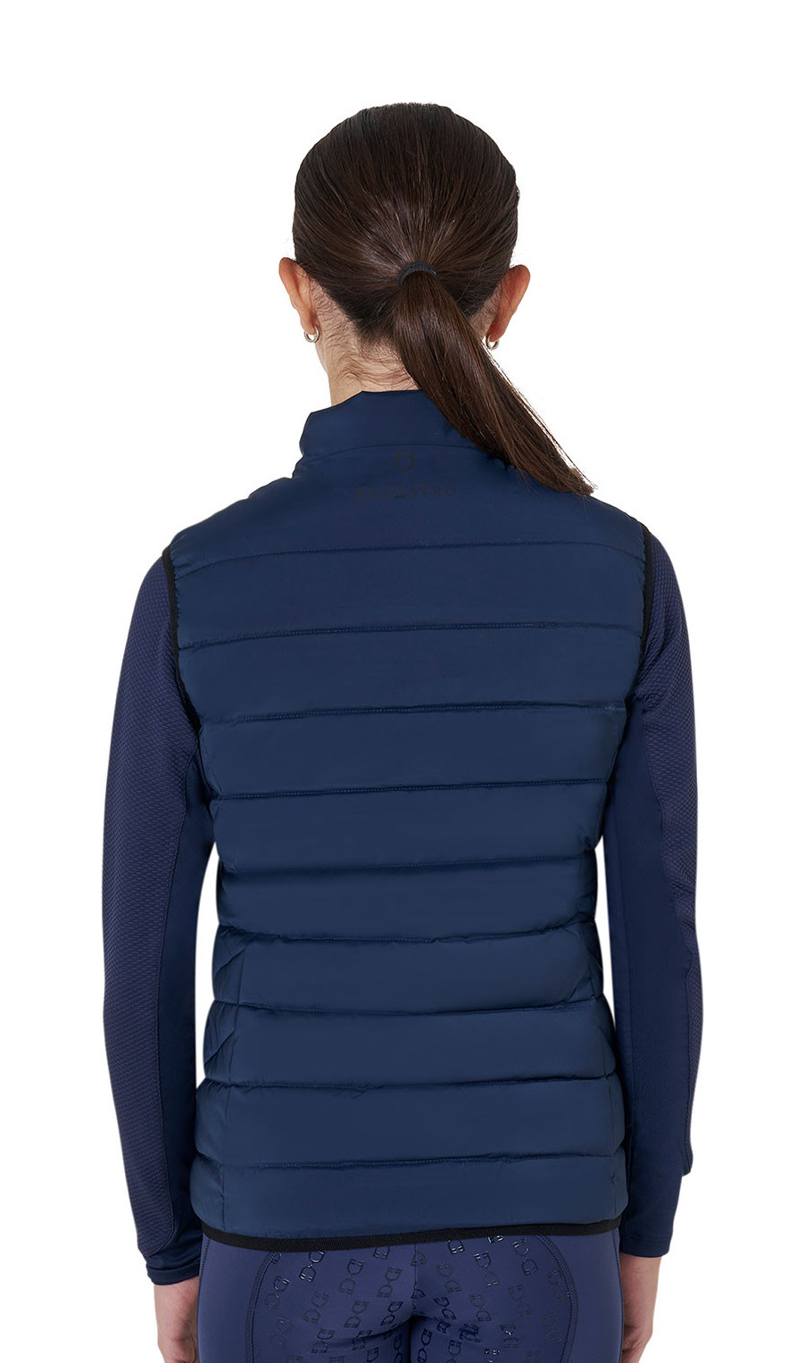 Colete sem mangas para menina Equestro em nylon técnico Blazer marinho Azul-marinho