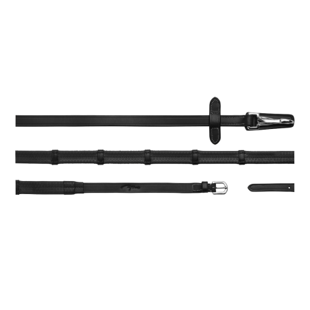 Rendas em borracha 5/8" coleção Dy'on Working com passadores em couro e mosquetão