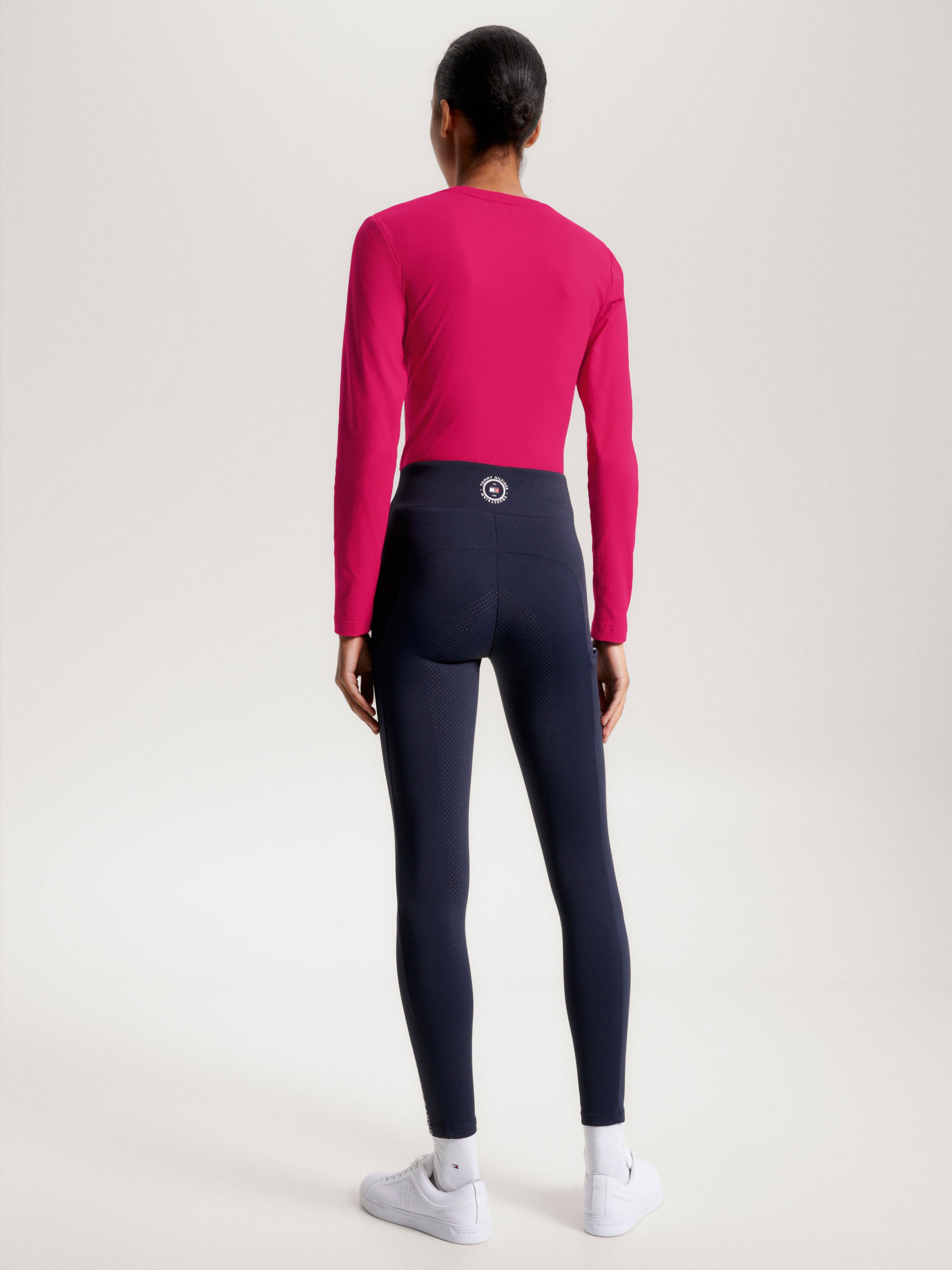 Legging de equitação Tommy Hilfiger Equestrian Rome feminino full grip Céu do deserto Azul Legging de equitação Tommy Hilfiger Equestrian Rome feminino full grip Céu do deserto Azul