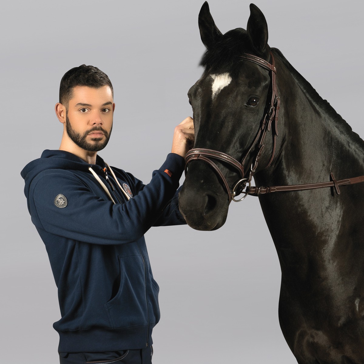 Moletom masculino QUITO Flags & Cup Azul-marinho