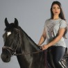 T-shirt feminino MANAGUA Flags & Cup - Cinza mesclado