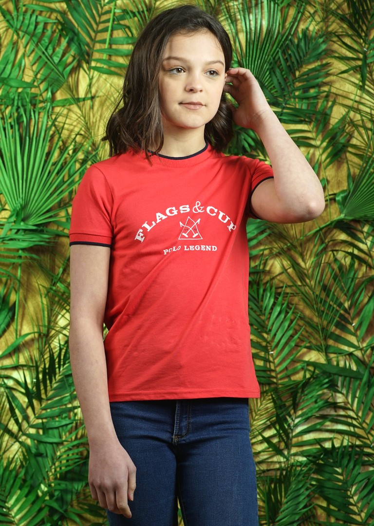 T-shirt enfant COTO Flags & Cup Bleu marine