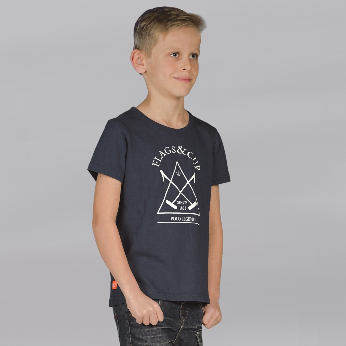 T-shirt enfant CUZCO Flags & Cup Bleu marine