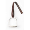 Etrivières Bates couro / sintético com ganchos - Castanho