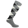 Meias Equithème Argyle feminina - Cinza / cru