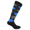 Meias Equithème Argyle feminina - Preto / azul
