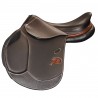 Sela forrada Saumur personalizada Privilege Equitation - Preto / vermelho