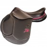Sela forrada Saumur personalizada Privilege Equitation - Castanho / rosa