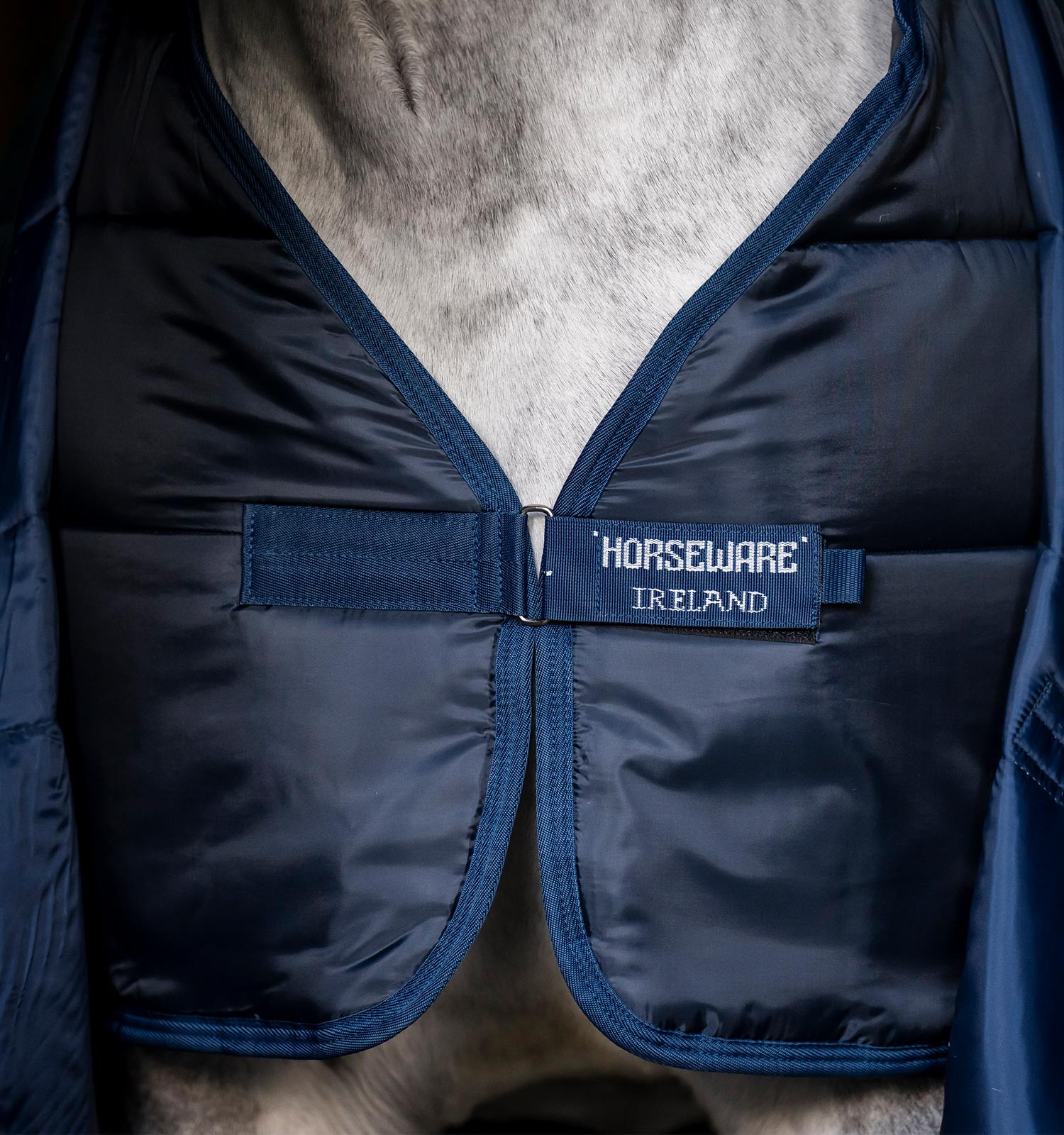 Cobertura de estábulo Horseware Amigo Ripstop Insulator 50g Dinastia verde / marinho / prateado