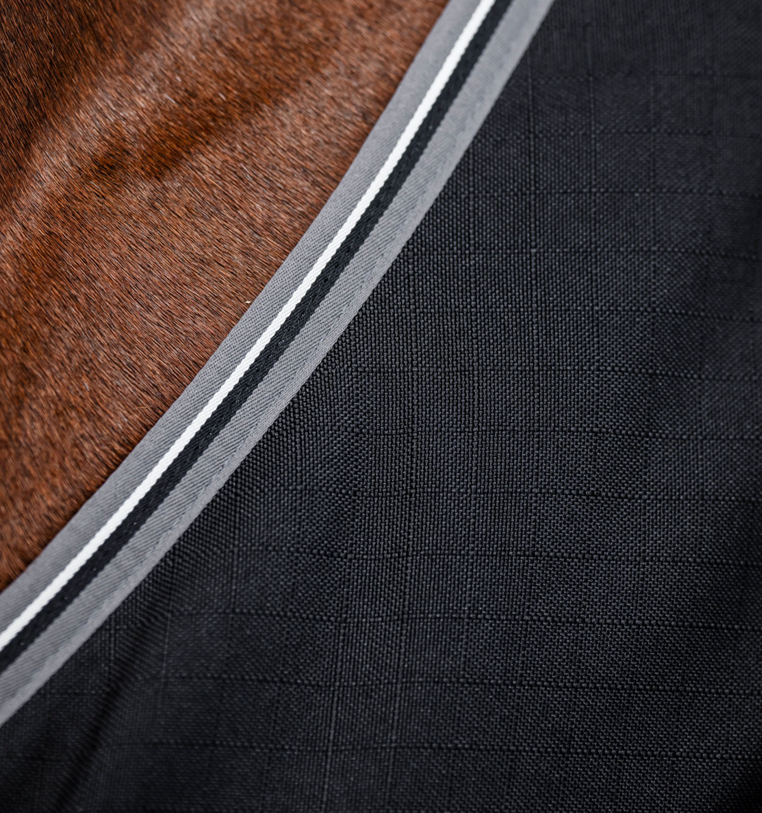 Cobertura de estábulo Horseware Rambo® 400g 1000D Preto / tempestade / cinza prateado