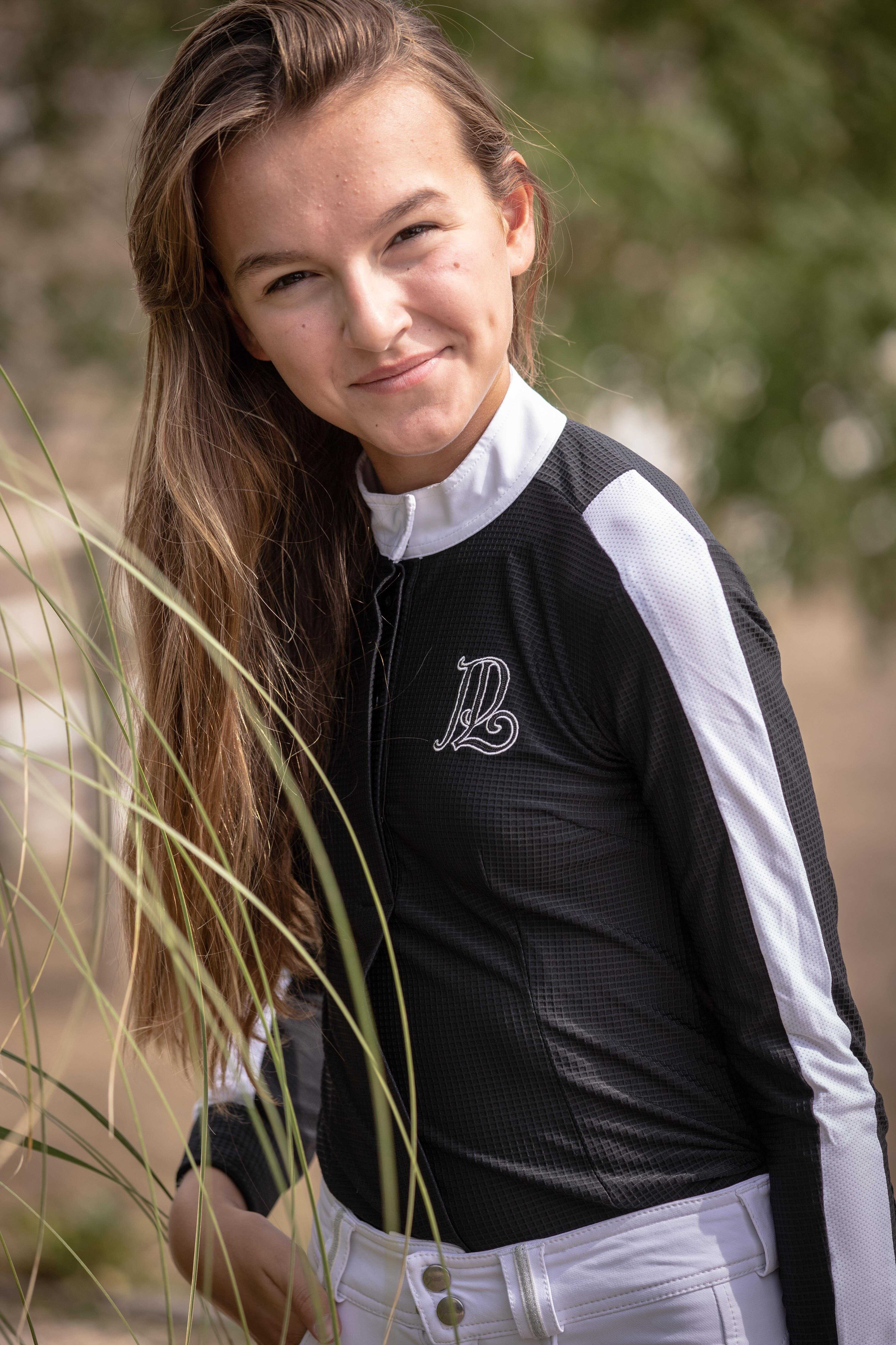 Camisa de competição Pénélope Showshirt Preto