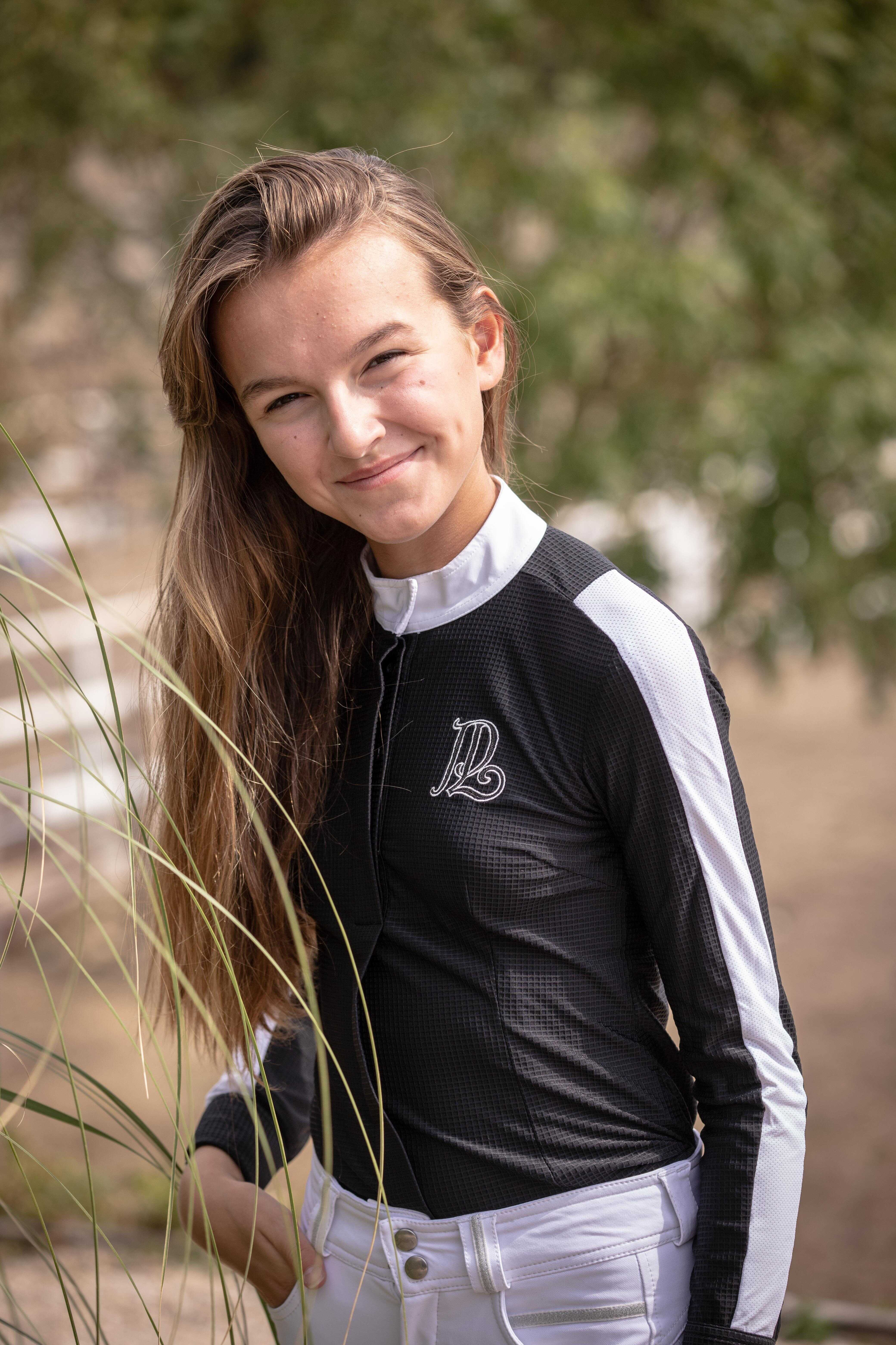 Camisa de competição Pénélope Showshirt Preto