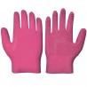 Luva de escovagem de borracha Kris - Rosa