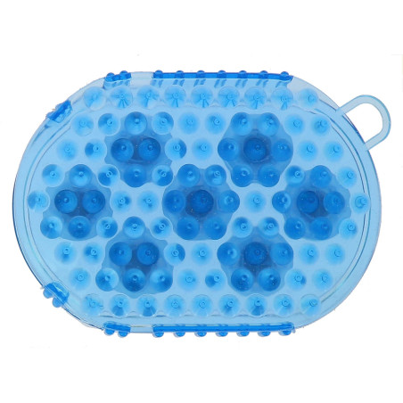 Luva dupla face para escovar e massagear