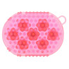 Luva dupla face para escovar e massagear - Rosa