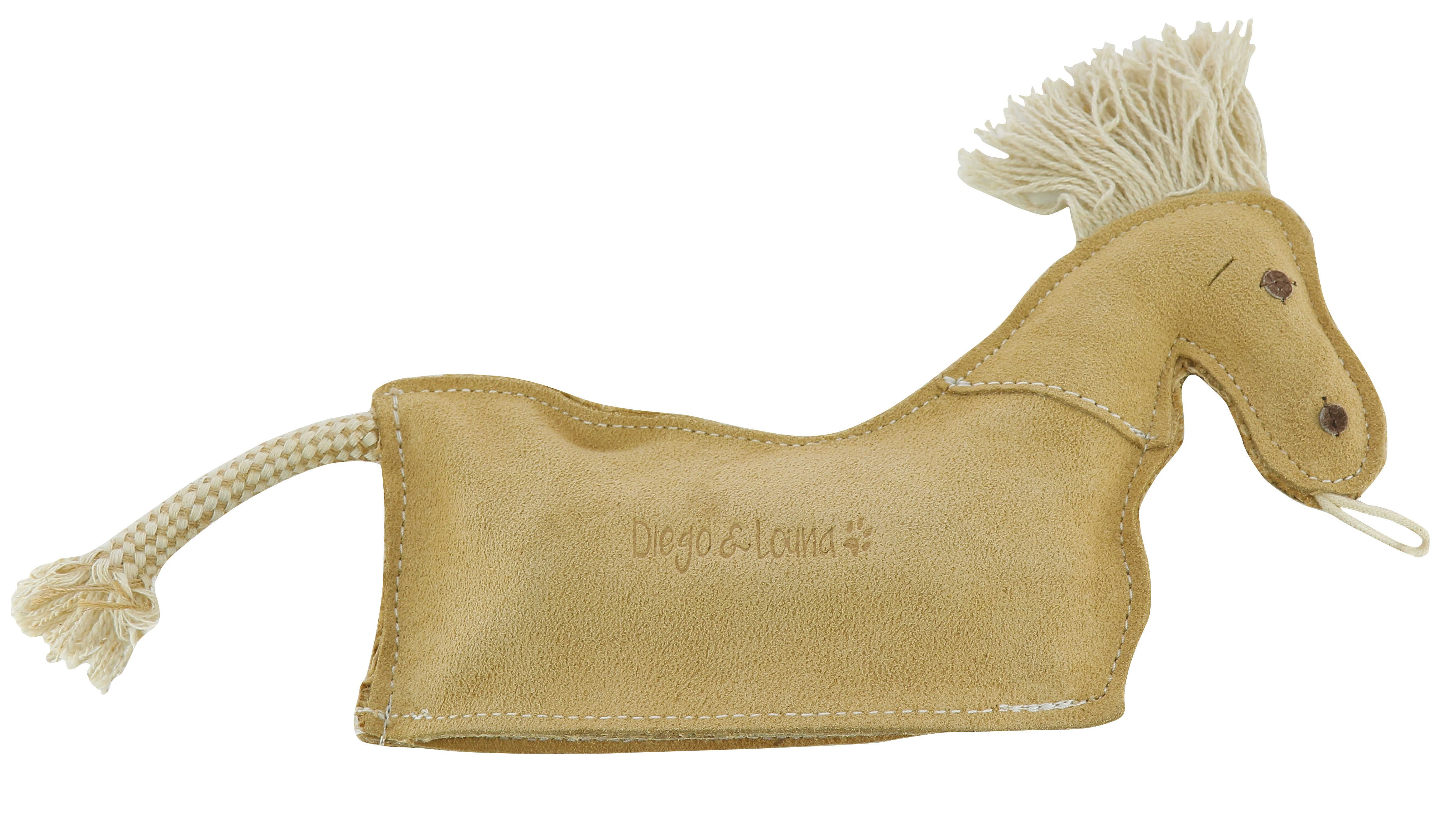 Lederpferd Diego & Louna für Hunde Natural Castanho