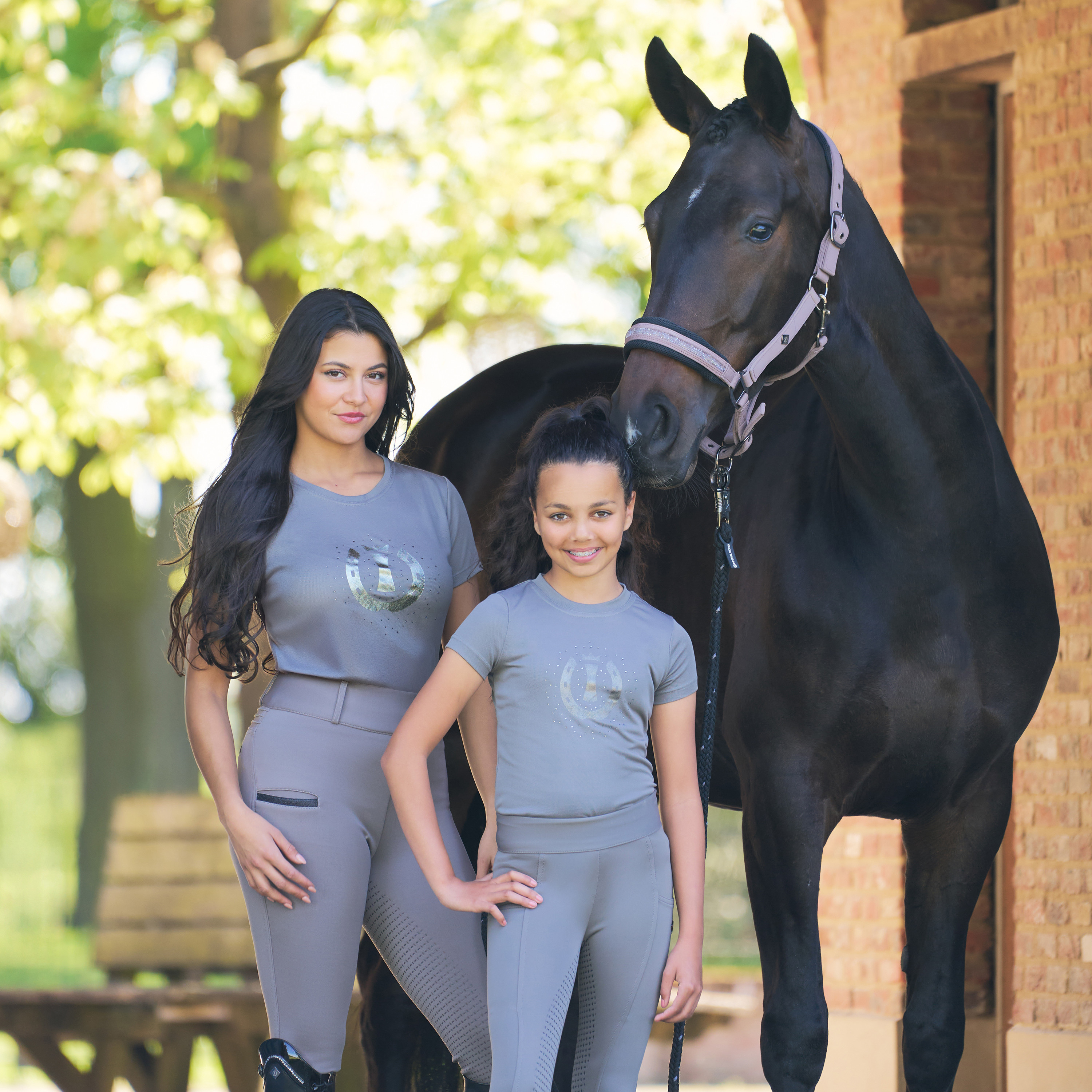 Camiseta de manga curta Imperial Riding Hally infantil Carvão vegetal Cinzento