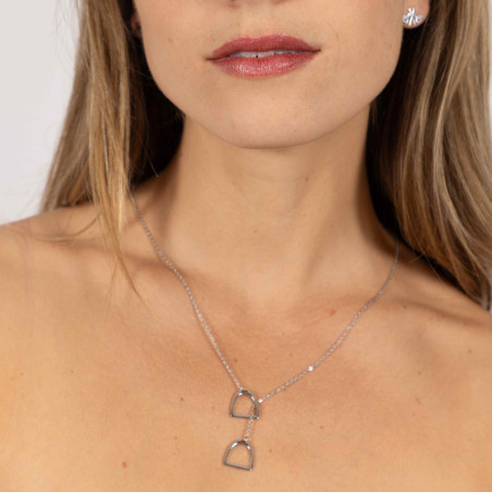 Colar de estribo HV Polo Lotta prateado feminino