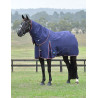Manta ComFiTec Essential Turnout Weatherbeeta 50g com pescoço destacável - Marinho / bordô
