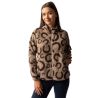 Casaco polar feminino Horze Ariana - Estampa marrom