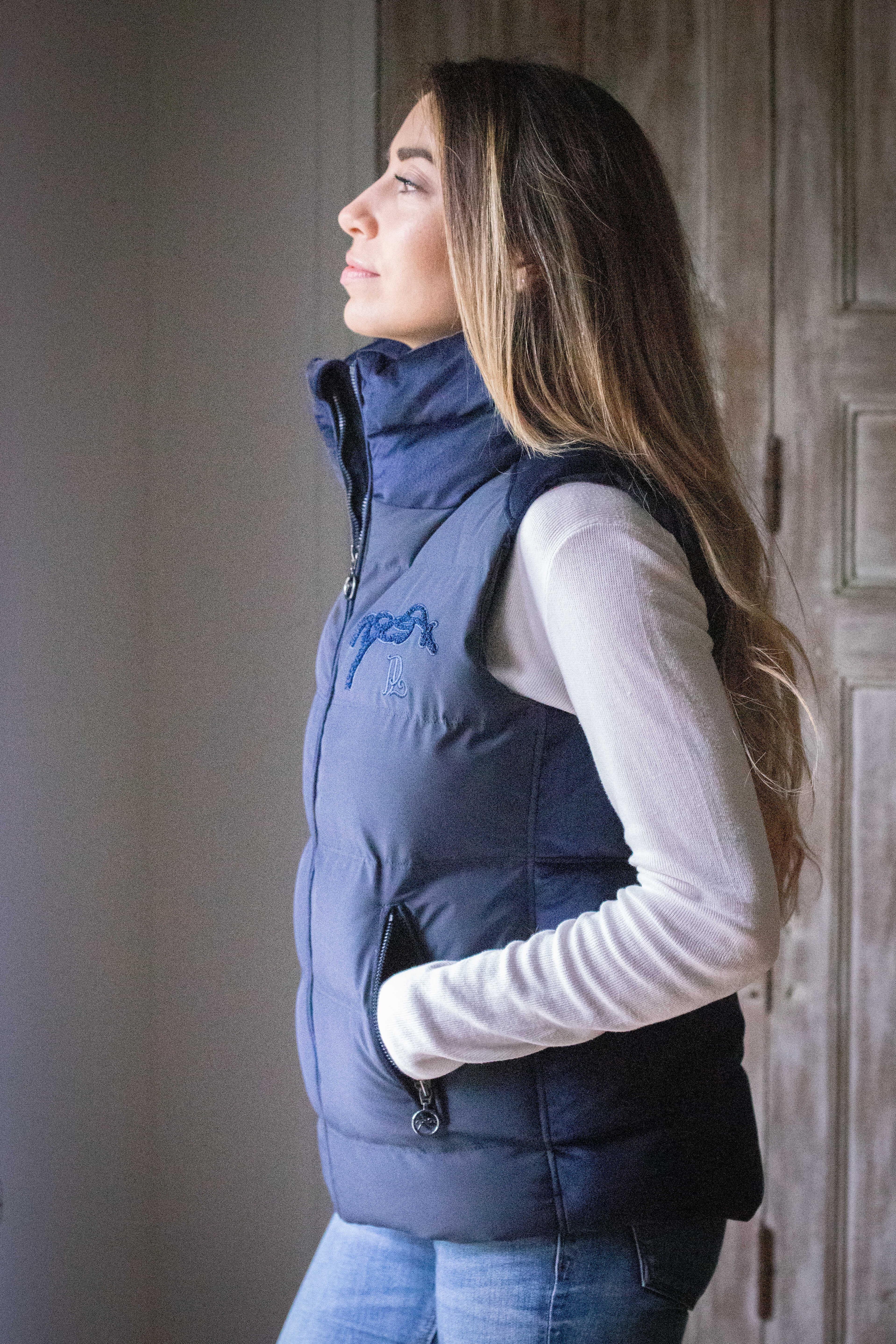 Colete acolchoado sem mangas Pénélope Sonia Azul-marinho