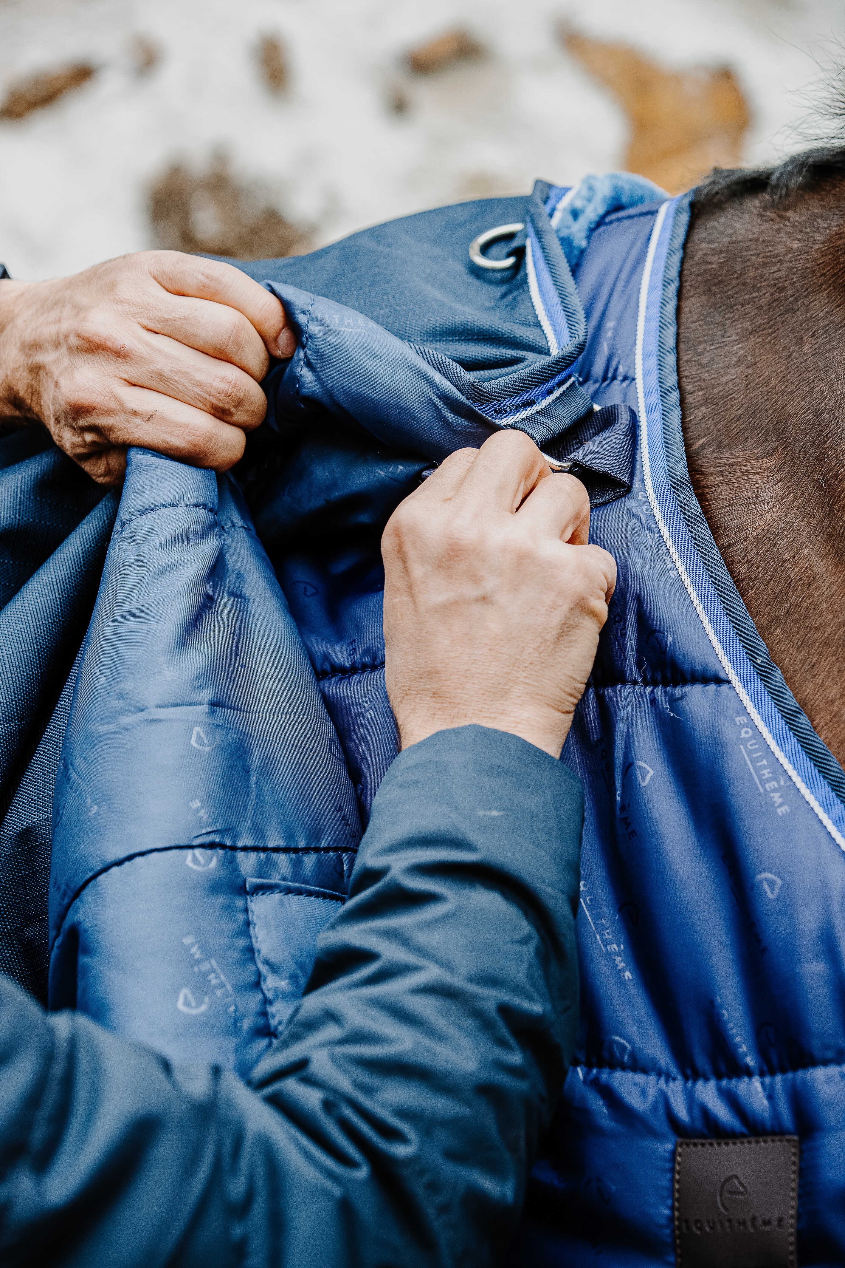Onderdeken Equithème Classic Azul-marinho