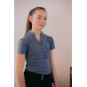 Polo Iliana Penélope - Azul / cinza