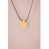 Colar Adelya Pénélope corda preta - Dourado
