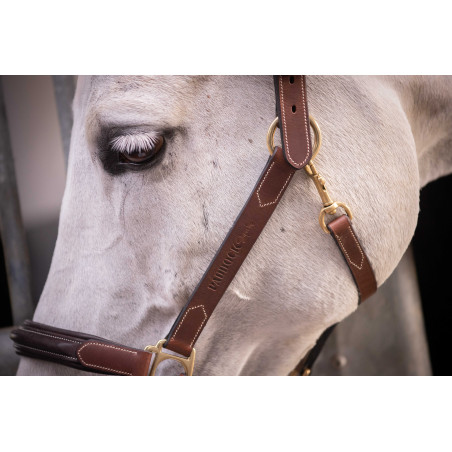 Caveção de couro com 3 mosquetões Paddock Sports