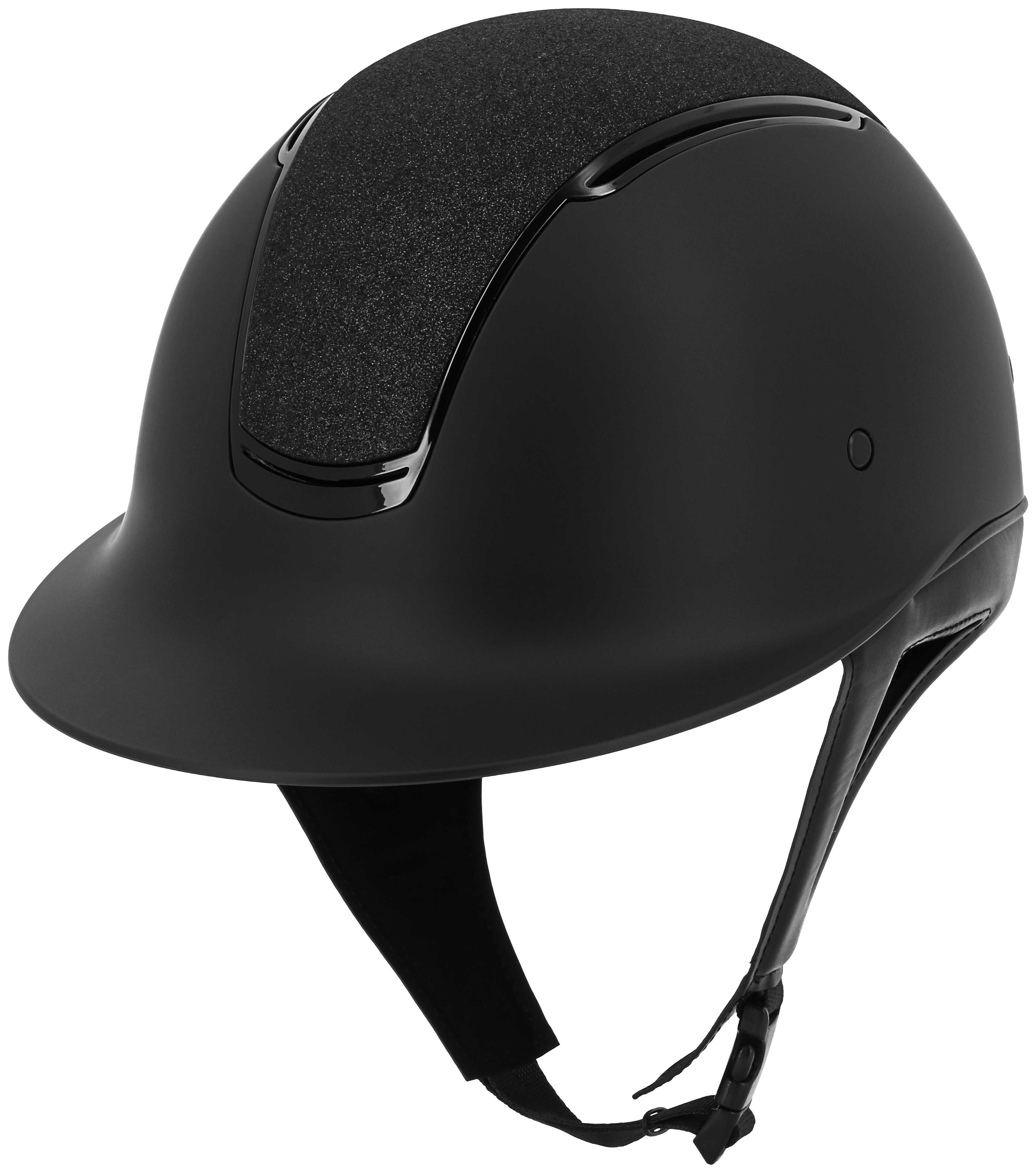 Capacete Equithème Soazy Matte Crystal fabric Preto brilhante