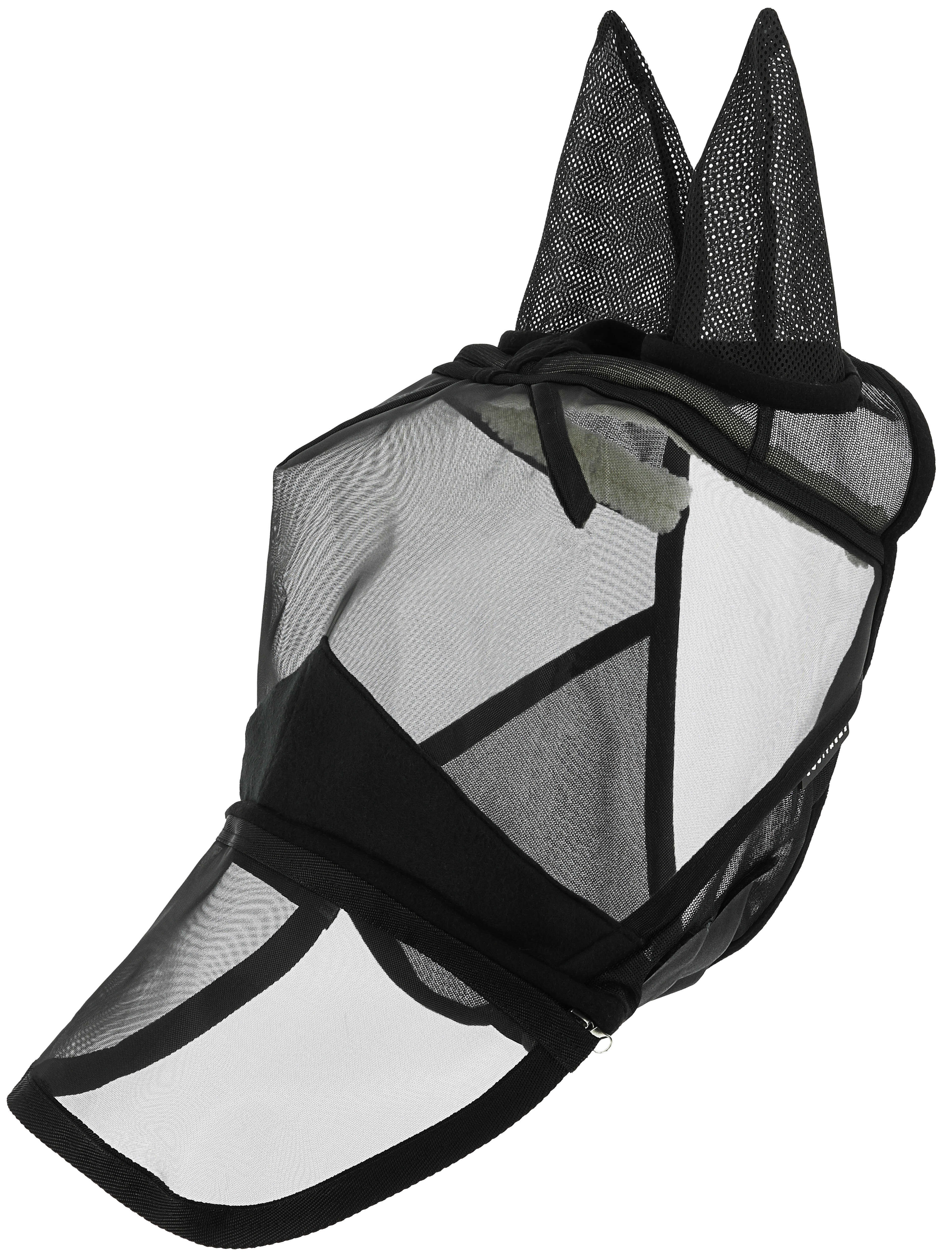 Máscara anti-moscas anti-UV Equithème 2 en 1 Preto