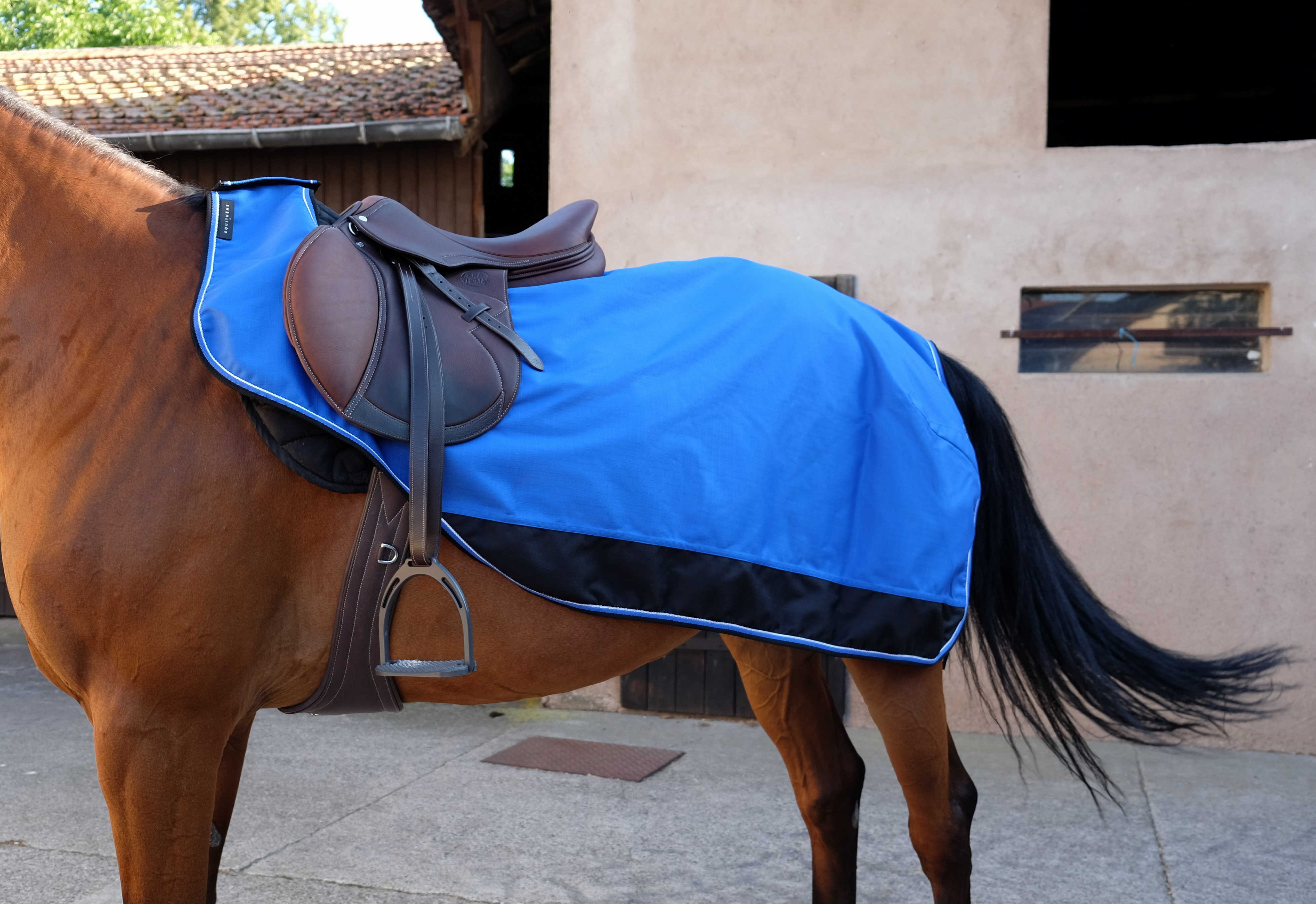 Cobre-rins Equithème Tyrex Aisance 1200D Azul royal