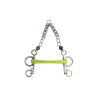 Mors pelham Metalab Flexi Soft reto hastes curtas - Verde
