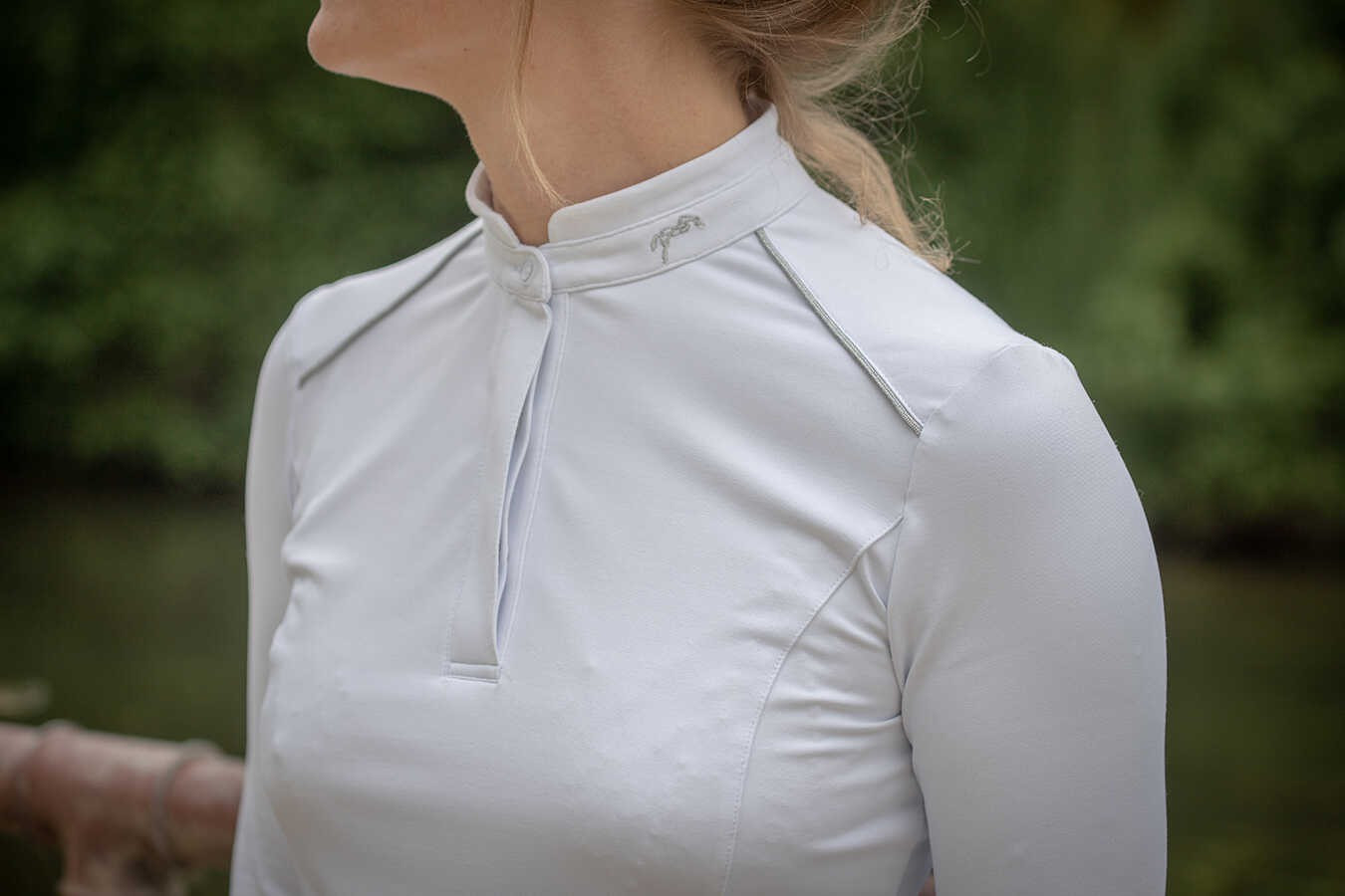 Polo Pénélope Anais de mangas compridas Branco