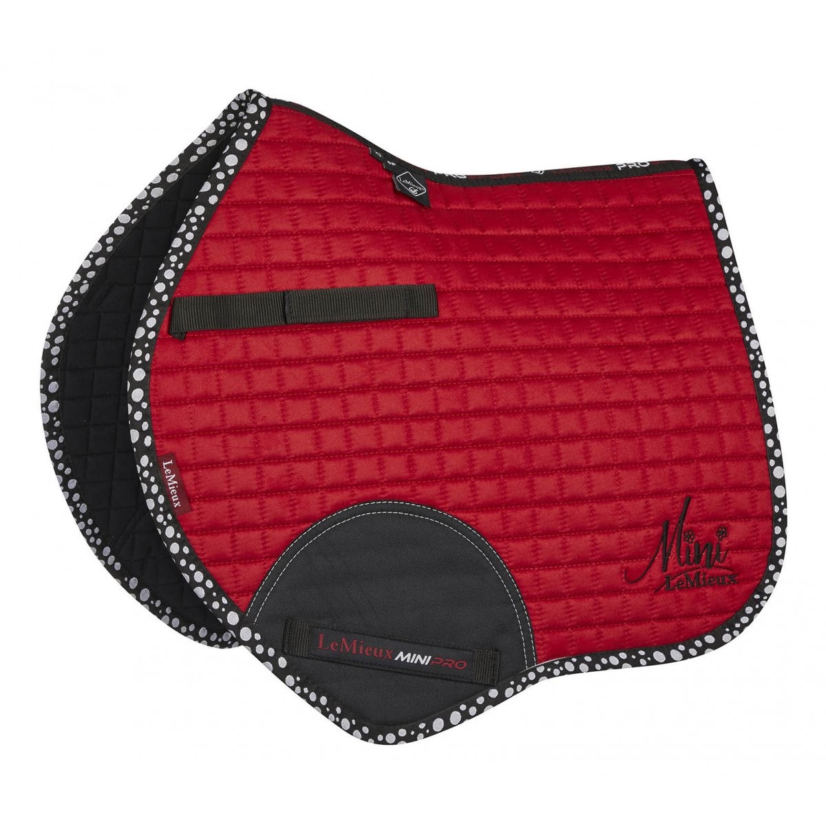 Tapis Mini LeMieux Suede Jump Square Chilli modelo antigo Vermelho