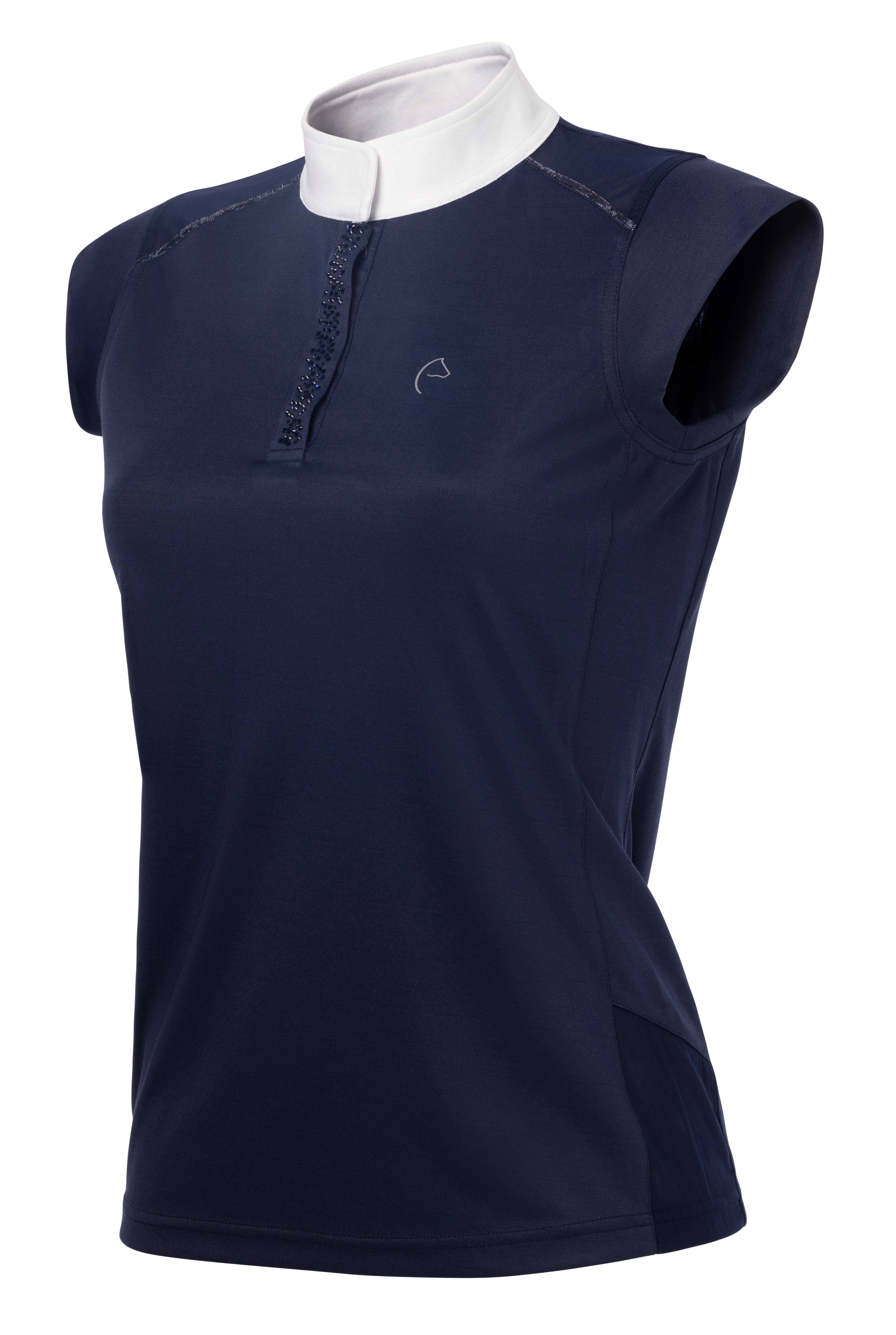 Polo Equithème Brussels com strass Preto