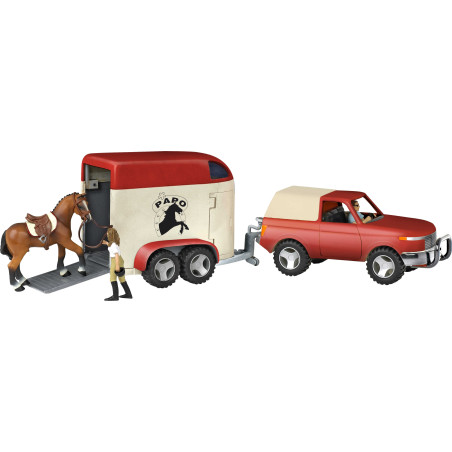 Figura 4x4 todo-o-terreno e seu condutor Papo