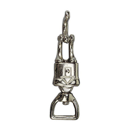 Mosquetão de pânico com argola quadrada giratória de 25 mm