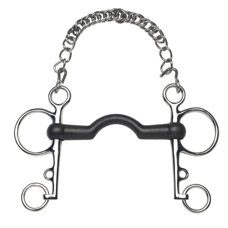 Freio Pelham Feeling borracha reta passagem de língua